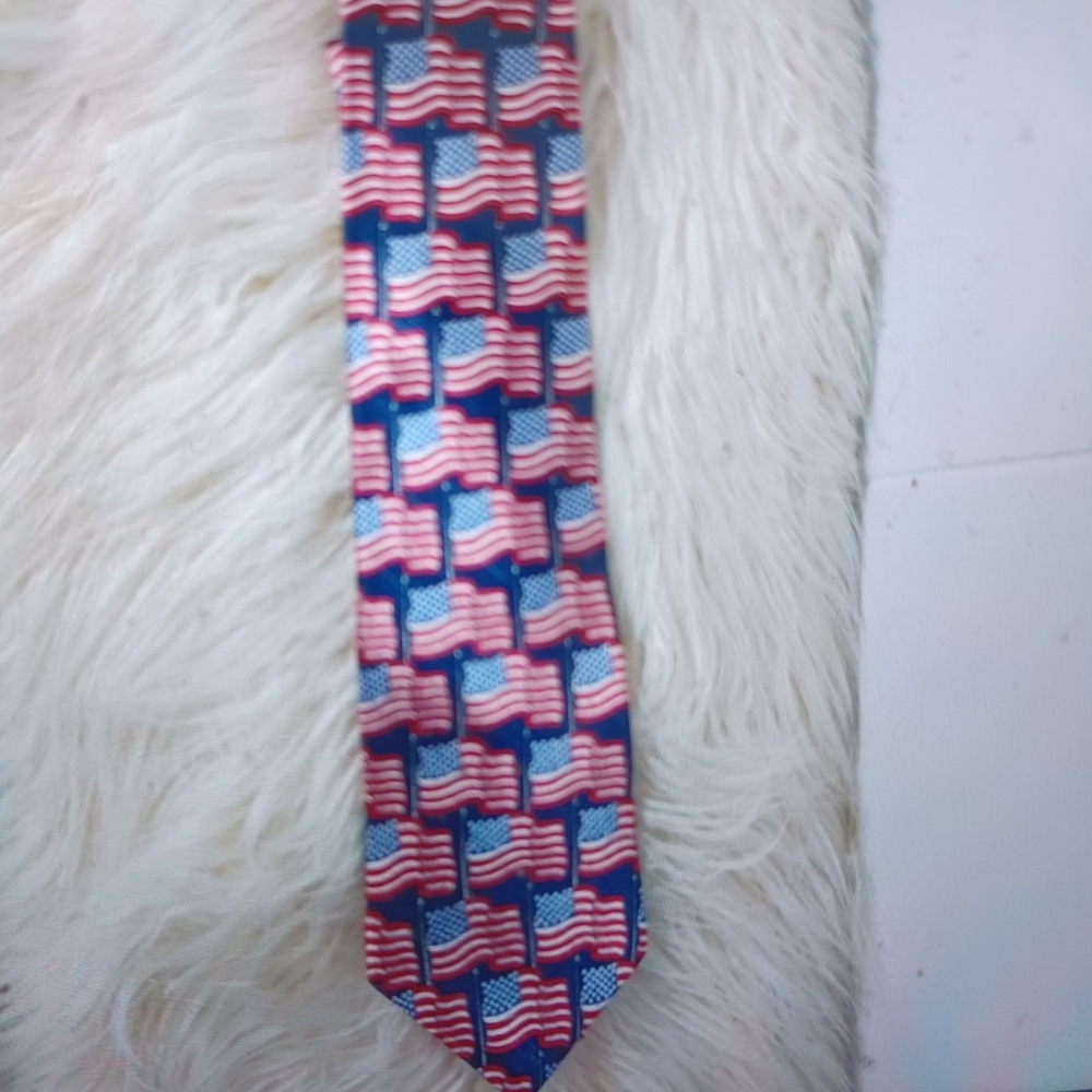 Flag tie American Traditions USA silk